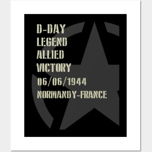 D-Day Legend 1944 invasion Normandy military WW2 T-shirt Posters and Art